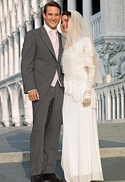 Svatební oblek Žaket šedý